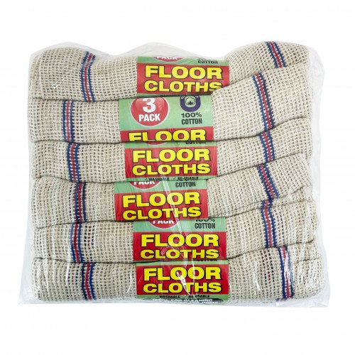 3pk Floor Cloths Cotton - 15