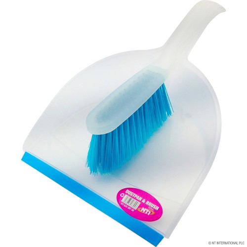 Dustpan & Brush Set - Transparent Clear