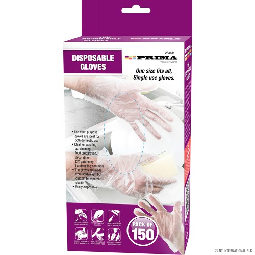 150pc Disposable Gloves -  Boxed