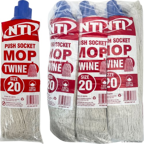 Size 20 Twine Cotton Mop Push Socket Plastic