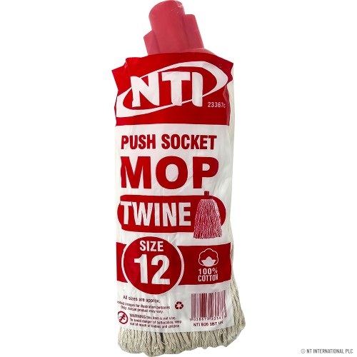Size 12 Twine Cotton MOP Push Socket Plastic