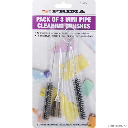 3pk Mini Pipe Cleaning Brushes