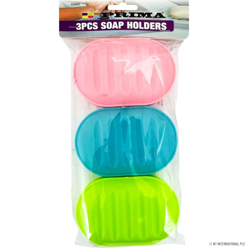 3pc Soap Holders - Asst Colours
