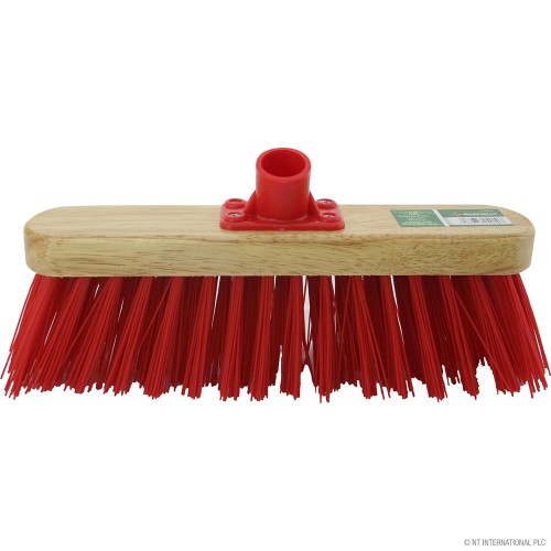 30cm Stiff Red PVC Broom Brush Head - Varnish