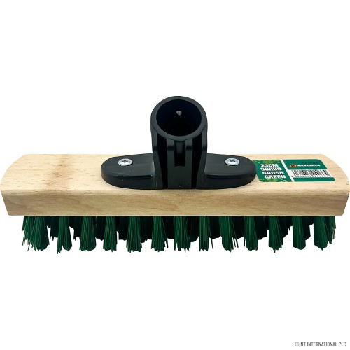 23cm Stiff  Scrubbing Broom Brush - Green