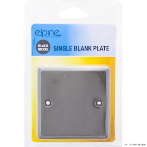 Single Blank Plate Black Nickel