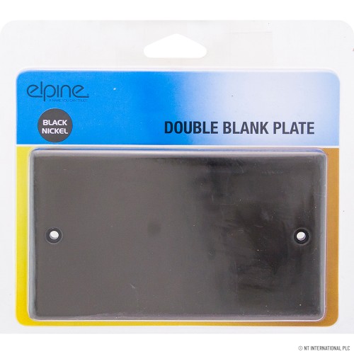Double Blank Plate Black Nickel