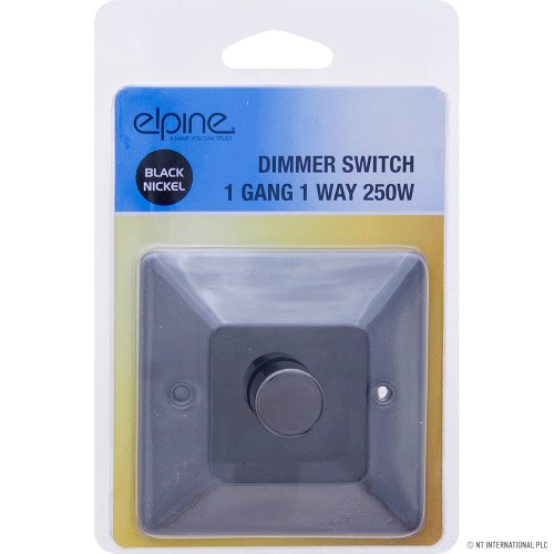 Dimmer Switch 1 Gang 2 Way 250w Black Nickel