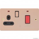 45A Cooker Switch - 13A Socket Neon Rose Gold