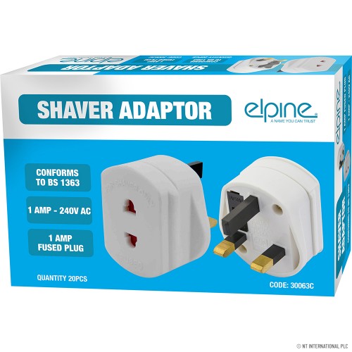 Shaver Adaptors 1 Amp ( 20 )