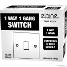 10A 1 Gang 1 Way Light Switch ( 10 ) White