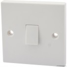 10A 1 Gang 1 Way Light Switch ( 10 ) White