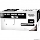 Single Blanking Plates ( 20 ) White