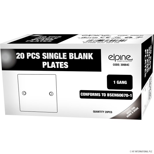 Single Blanking Plates ( 20 ) White