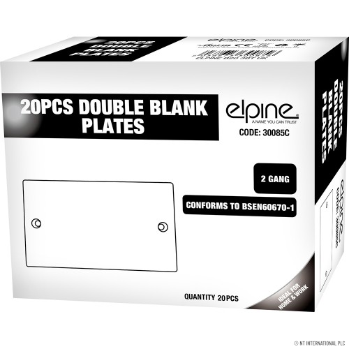Double Blanking Plates ( 20 ) White