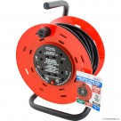 25m 4 Gang Open Drum Cable Reel 13A