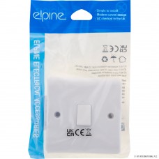 Slim Curve 10A Light Switch 1G 2 Way ( White