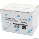 Slim Curve 10A Light Switch 1G 2 Way ( White