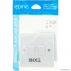 Slim Curve 10A Light Switch 2G  2 Way ( White