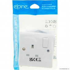 Slim Curve Switched Socket 1 Gang ( White )