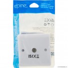 Slim Curve TV Single Socket Outlet ( White )