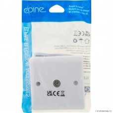 Slim Curve TV Single Socket Outlet ( White )