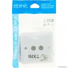 Slim Curve TV Socket Twin Outlet ( White )