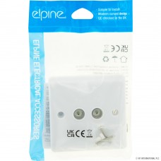 Slim Curve TV Socket Twin Outlet ( White )