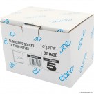 Slim Curve TV Socket Twin Outlet ( White )