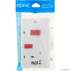 Slim Curve 45A Cooker Switch Socket DP With N