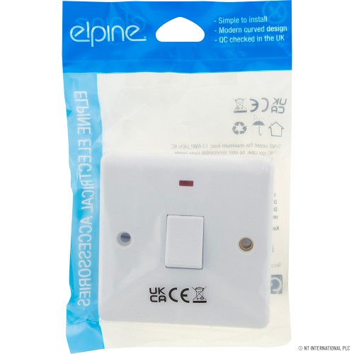 Slim Curve 20A Switch DP with Neon ( White )