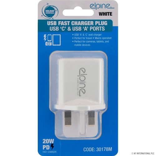 PD 20W Fast Charger White