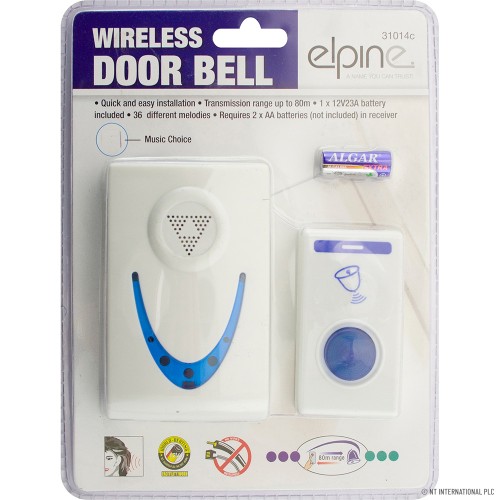 1pc Wireless Door Bell Chime Kit