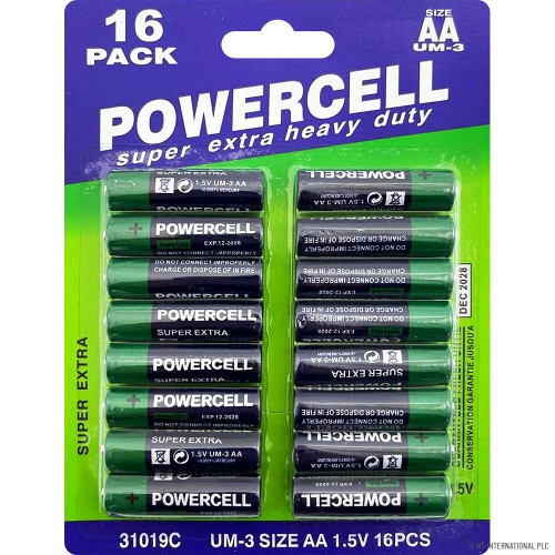 16pc Powercell Battery AA Size 1.5V