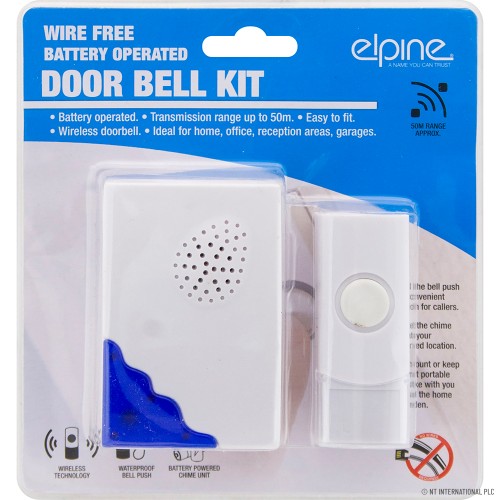Wireless Door Bell Chime Kit - Battery Operat