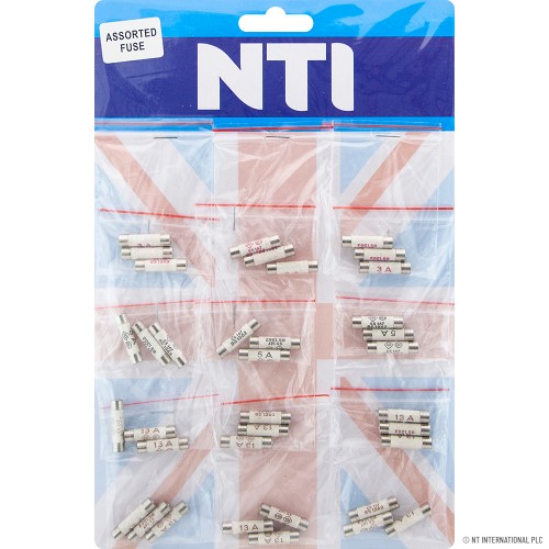 Assorted Fuses 3 / 5 / 13A - 36pcs on Card