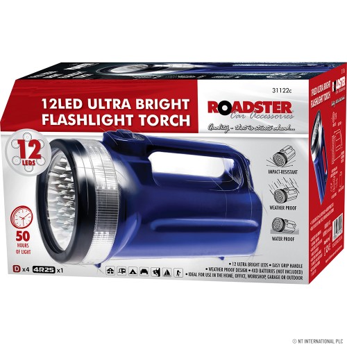 12 LED Ultra Bright Flashlight Torch