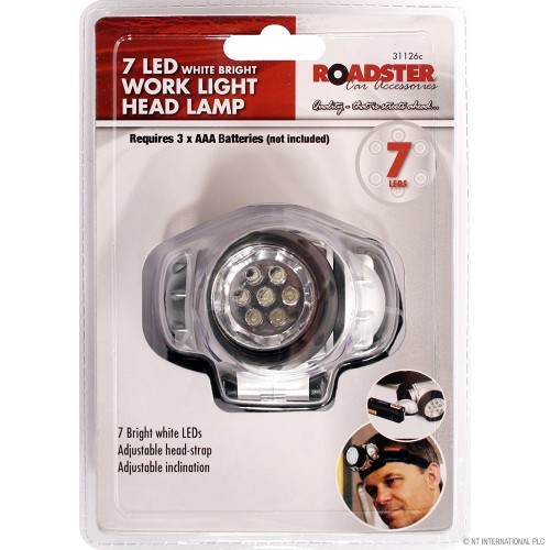 7 LED W/Bright Worklight Head Lamp