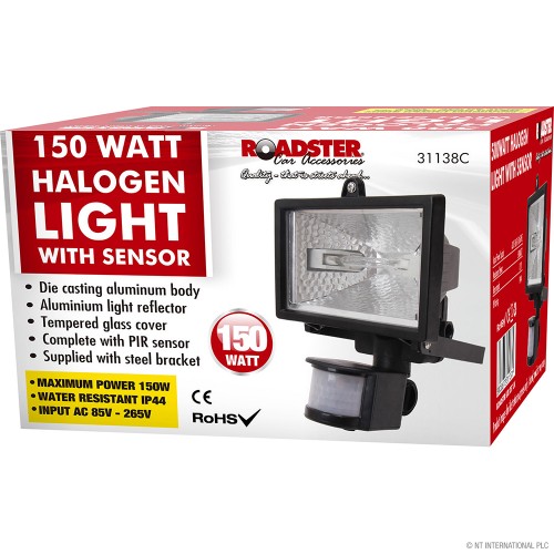 150w Halogen Light with Sensor - Wall
