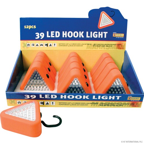 39 LED Hook Work Light In Display Box ( 12 )