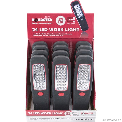 24 LED Work Light Magnetic - In Display Box