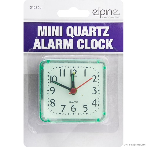 Mini Quartz Alarm Clock 5.8 x 5.4cm