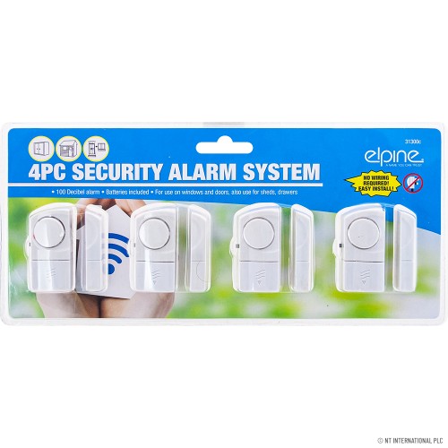 4pc Door & Window Security Alarm System