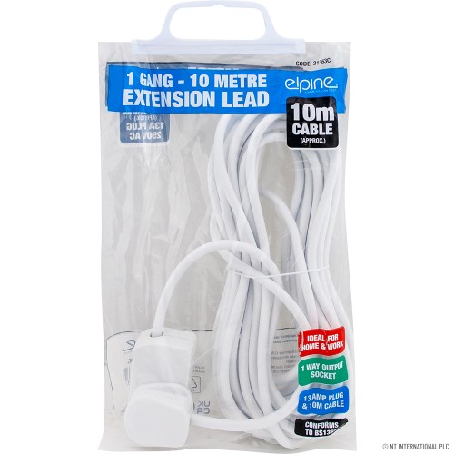 10m - 1 Way Extension Lead 13A