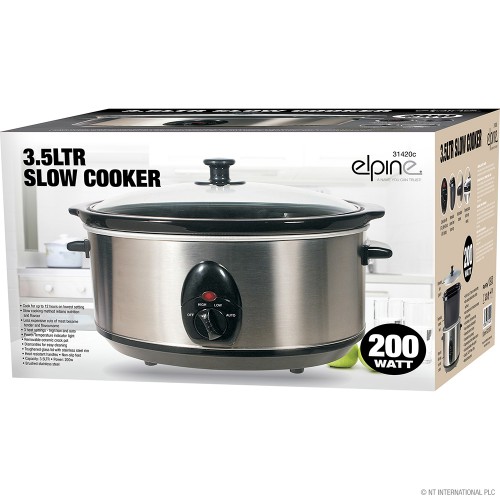 3.5L 200w S/S Slow Cooker