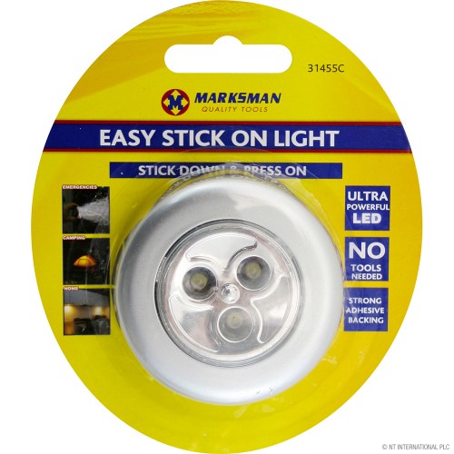 3 LED Easy Stick Light On Card