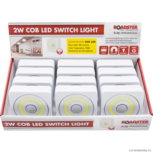 2w LED COB Switch Light - Display Box