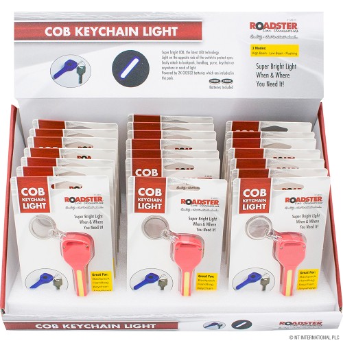 Key Shape COB Keychain Light - Display Box