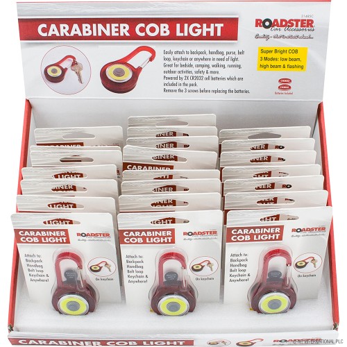 Carabiner COB LED Light - Display Box