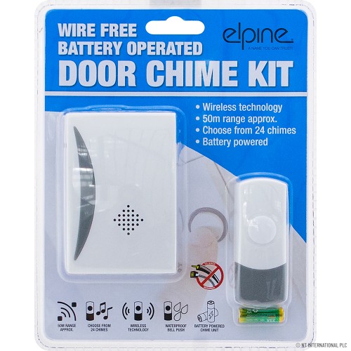 Wireless Door Bell Chime Kit - Battery